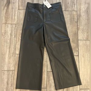 Zara Marine Pant- black faux leather SZ 14